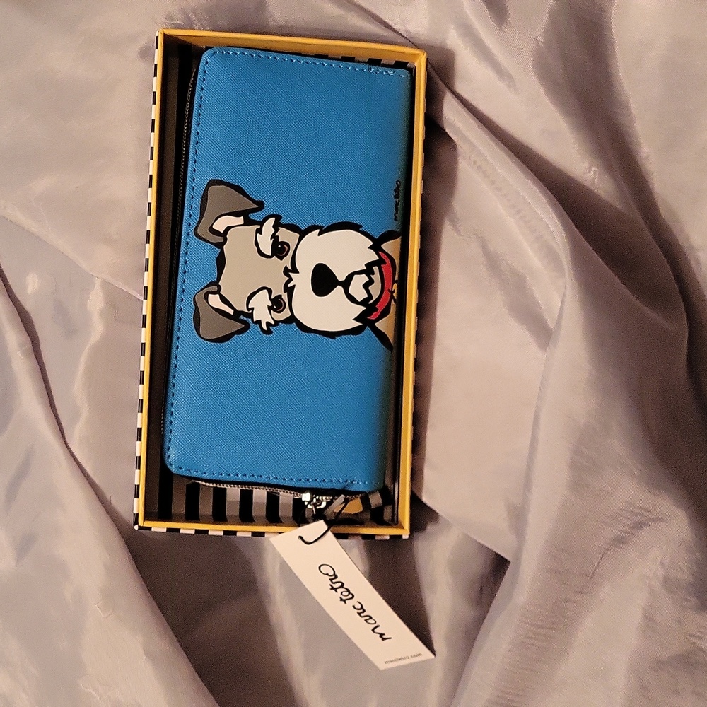 Marc Tetro schnauzer zip around wallet